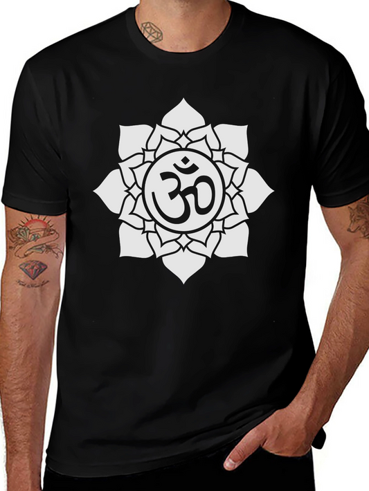 Om Symbol Lotus T-Shirt - Yoga & Meditation