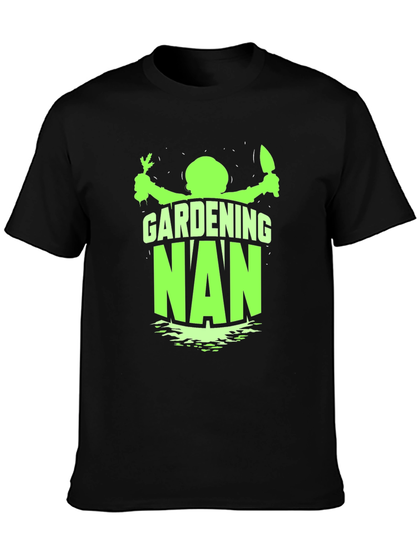 Gardening Nan Black T-Shirt