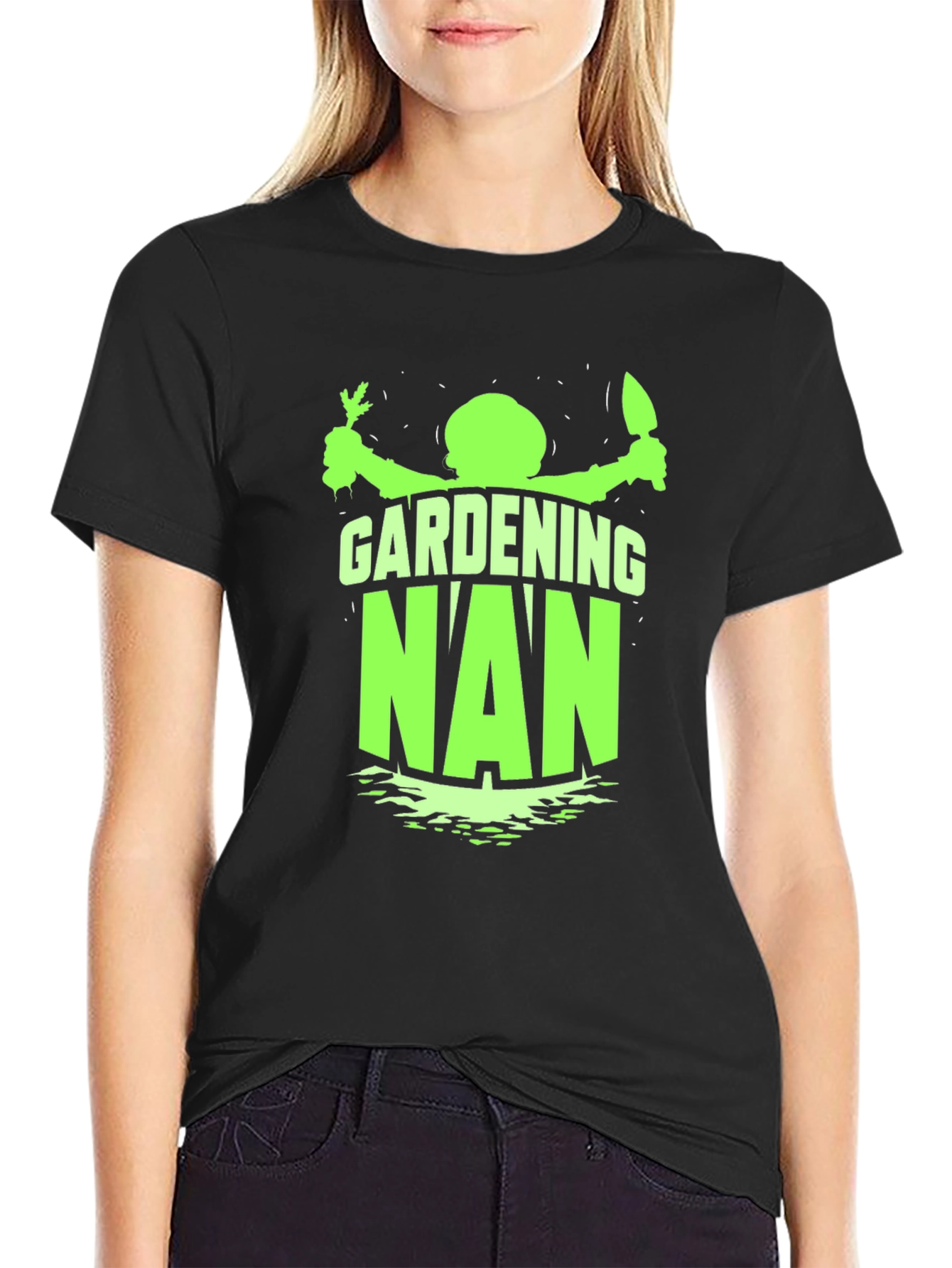 Gardening Nan Black T-Shirt