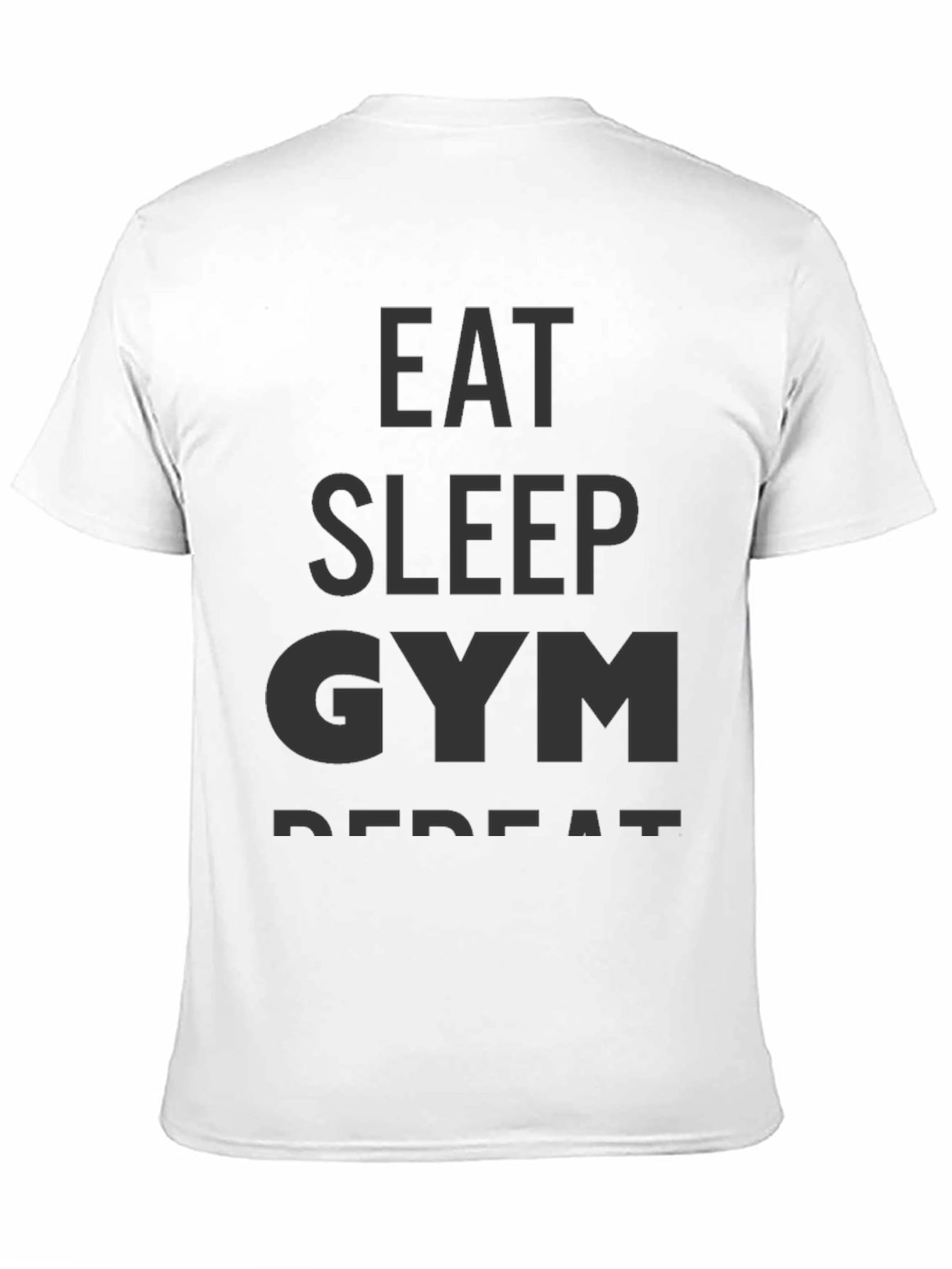 Eat Sleep Gym Repeat Black Graphic T-Shirt