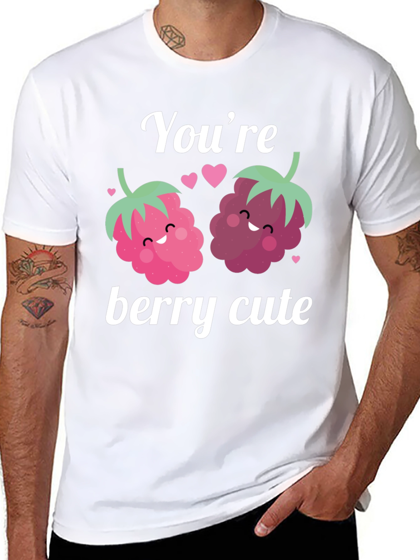Youre Berry Cute Graphic Tee - Valentines Day Shirt