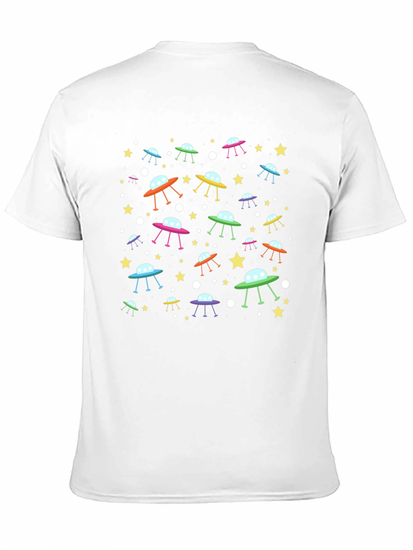 UFO & Stars Black Graphic Tee
