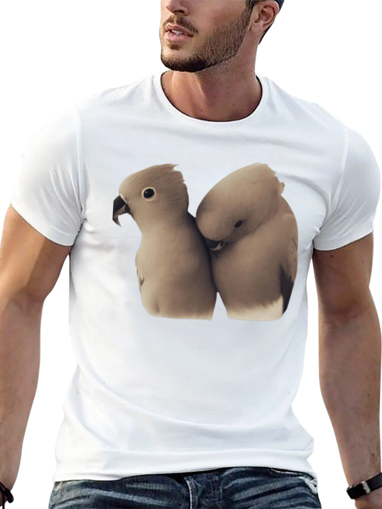 Loving Birds T-Shirt Soft Cotton Tee