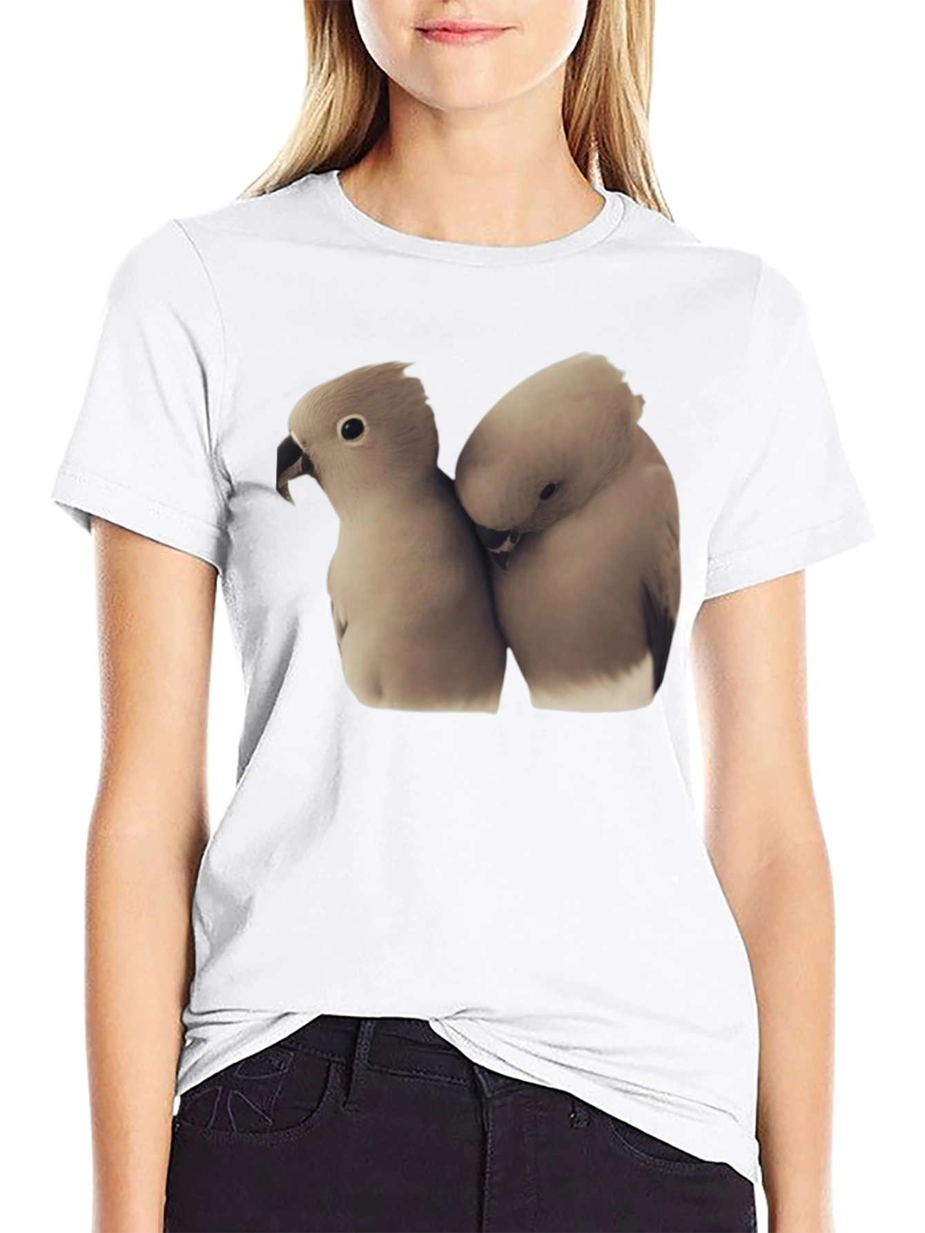 Loving Birds T-Shirt Soft Cotton Tee