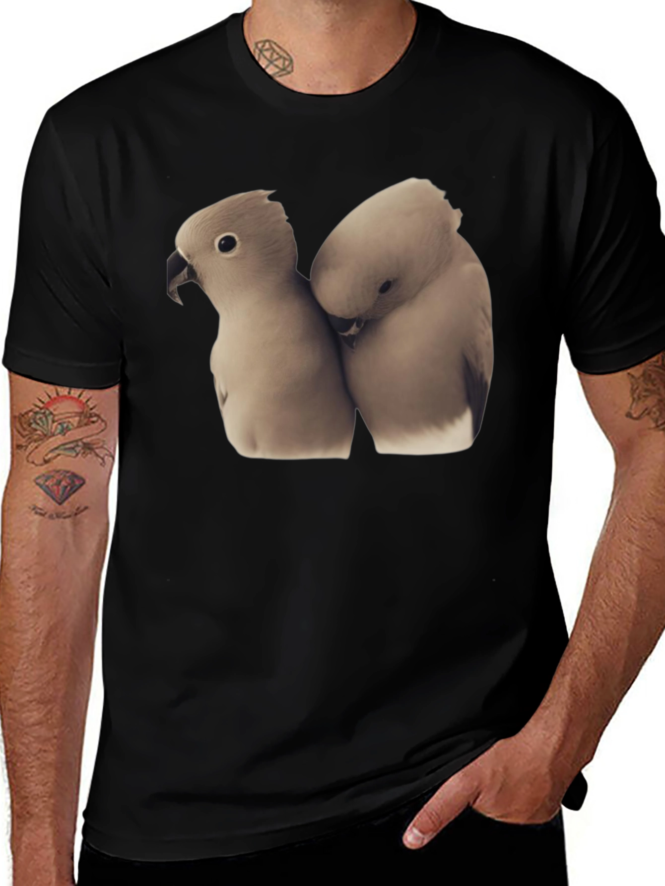 Loving Birds T-Shirt Soft Cotton Tee