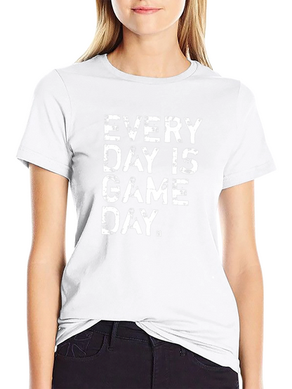 Every Day is Game Day Black Graphic T-Shirt