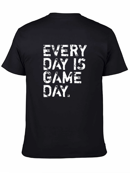 Every Day is Game Day Black Graphic T-Shirt