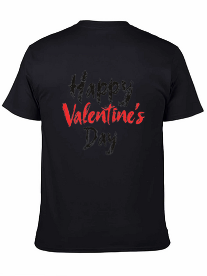 Valentines Day Graphic Tee - Black Cotton Shirt