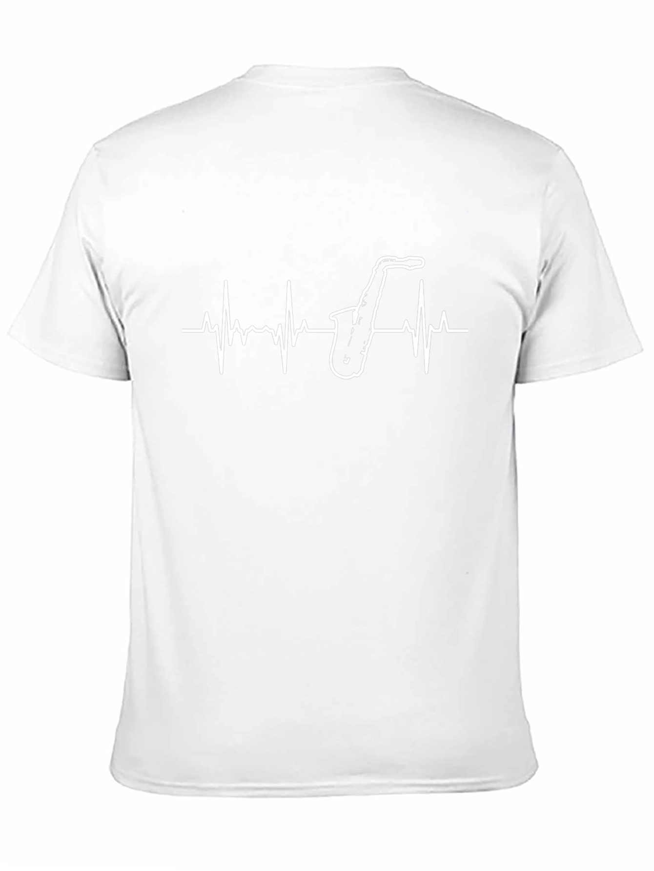 Saxophone Heartbeat Graphic T-Shirt - Musician Tee