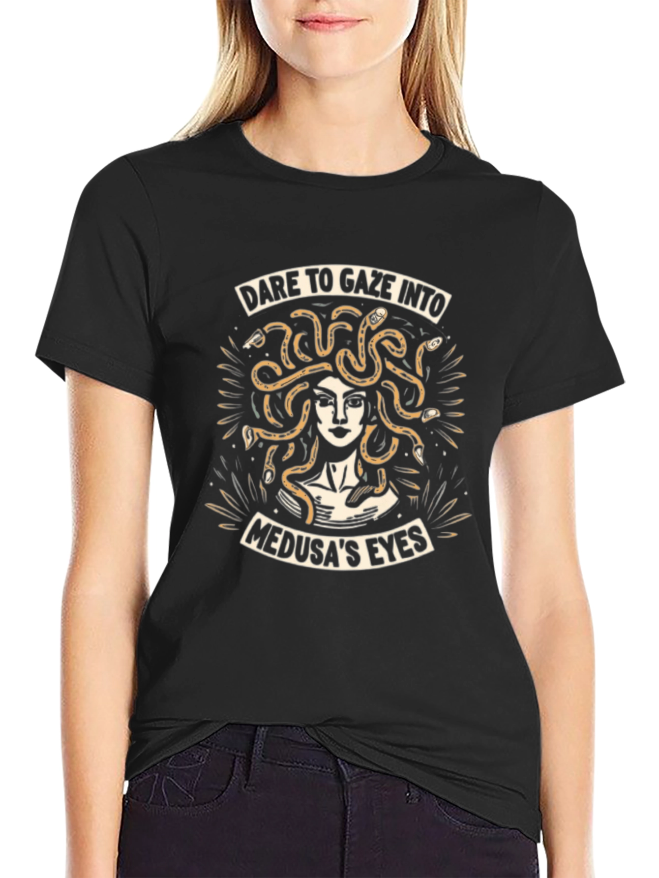 Medusas Eyes Graphic Tee - Dare to Gaze Into