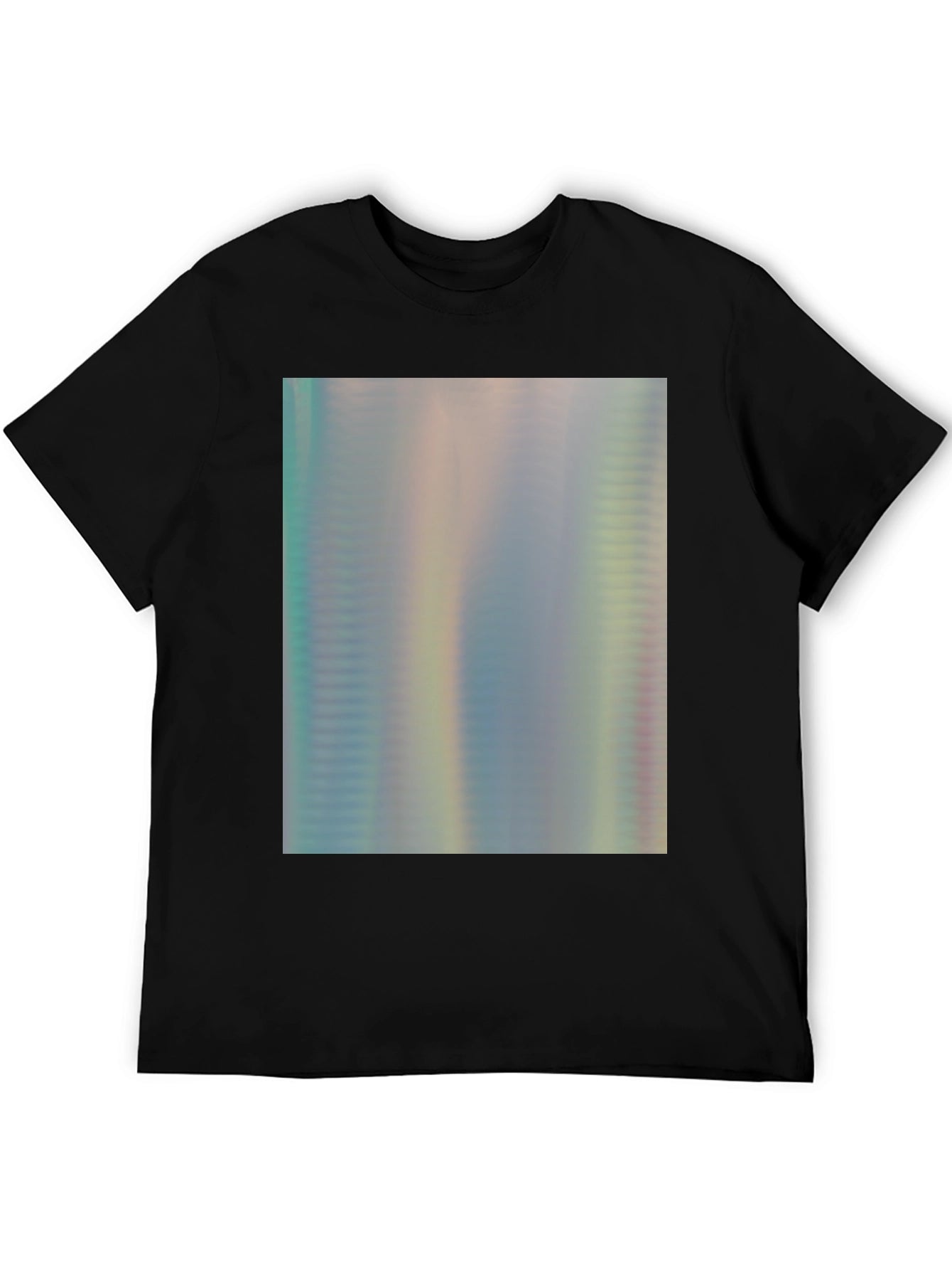 Iridescent Shimmer Tee - Abstract Pattern Soft Cotton T-Shirt