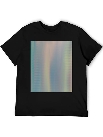 Iridescent Shimmer Tee - Abstract Pattern Soft Cotton T-Shirt