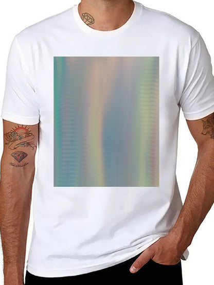 Iridescent Shimmer Tee - Abstract Pattern Soft Cotton T-Shirt