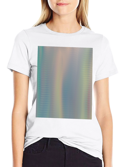 Iridescent Shimmer Tee - Abstract Pattern Soft Cotton T-Shirt