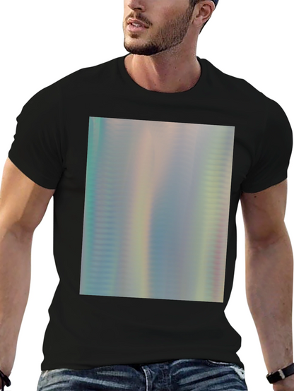Iridescent Shimmer Tee - Abstract Pattern Soft Cotton T-Shirt