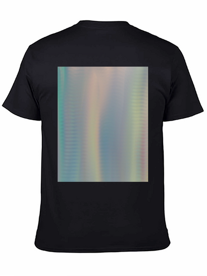 Iridescent Shimmer Tee - Abstract Pattern Soft Cotton T-Shirt