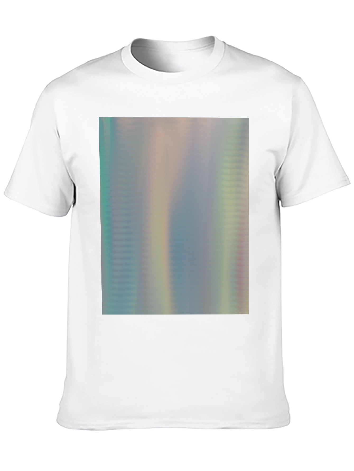 Iridescent Shimmer Tee - Abstract Pattern Soft Cotton T-Shirt