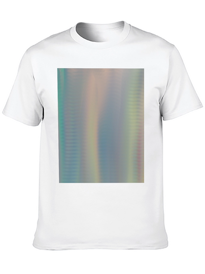 Iridescent Shimmer Tee - Abstract Pattern Soft Cotton T-Shirt