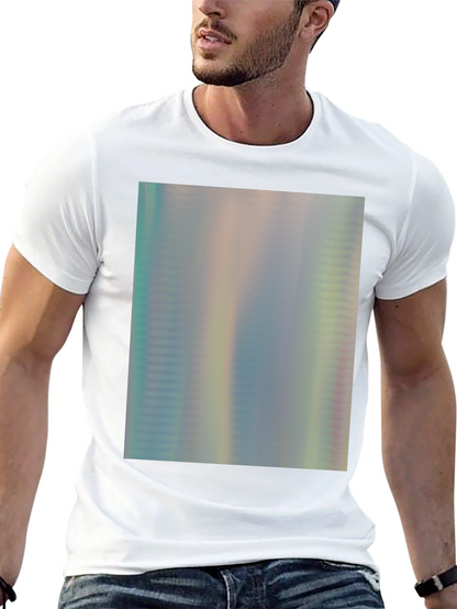 Iridescent Shimmer Tee - Abstract Pattern Soft Cotton T-Shirt