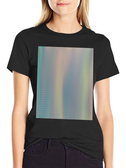 Iridescent Shimmer Tee - Abstract Pattern Soft Cotton T-Shirt