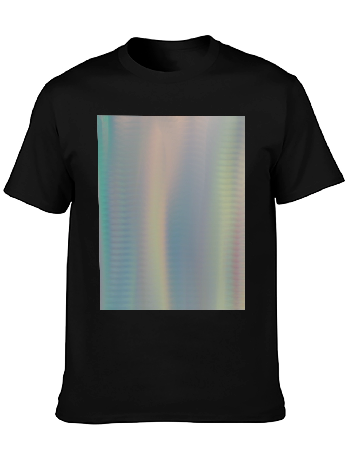 Iridescent Shimmer Tee - Abstract Pattern Soft Cotton T-Shirt