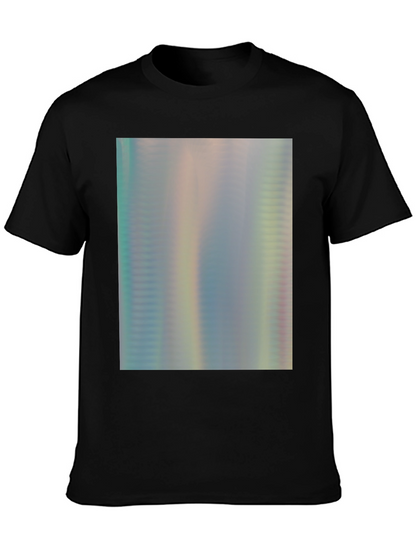 Iridescent Shimmer Tee - Abstract Pattern Soft Cotton T-Shirt