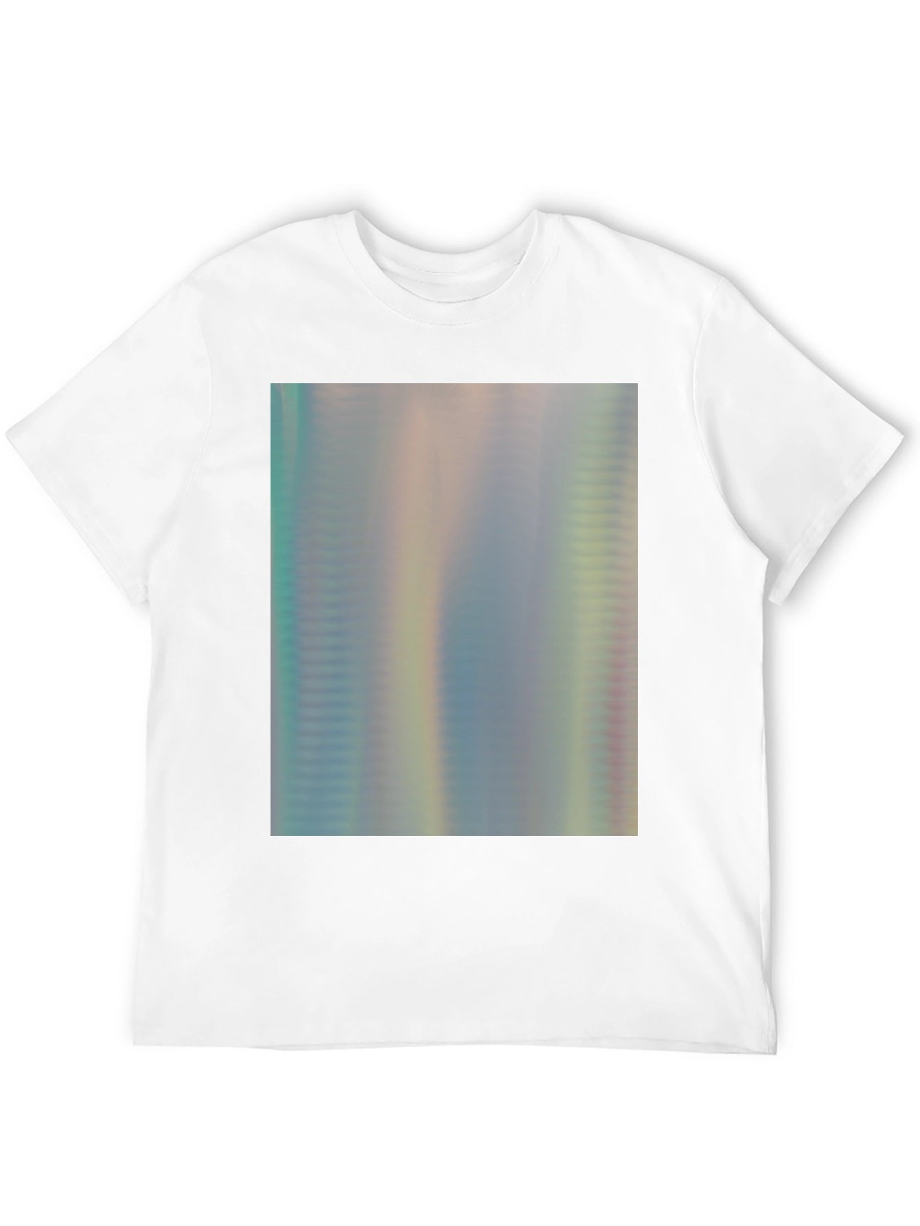 Iridescent Shimmer Tee - Abstract Pattern Soft Cotton T-Shirt