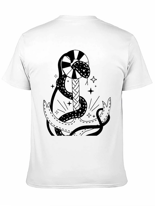 Anchor & Snake Graphic Black Tee