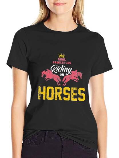 Real Princesses Riding Horses Graphic Tee