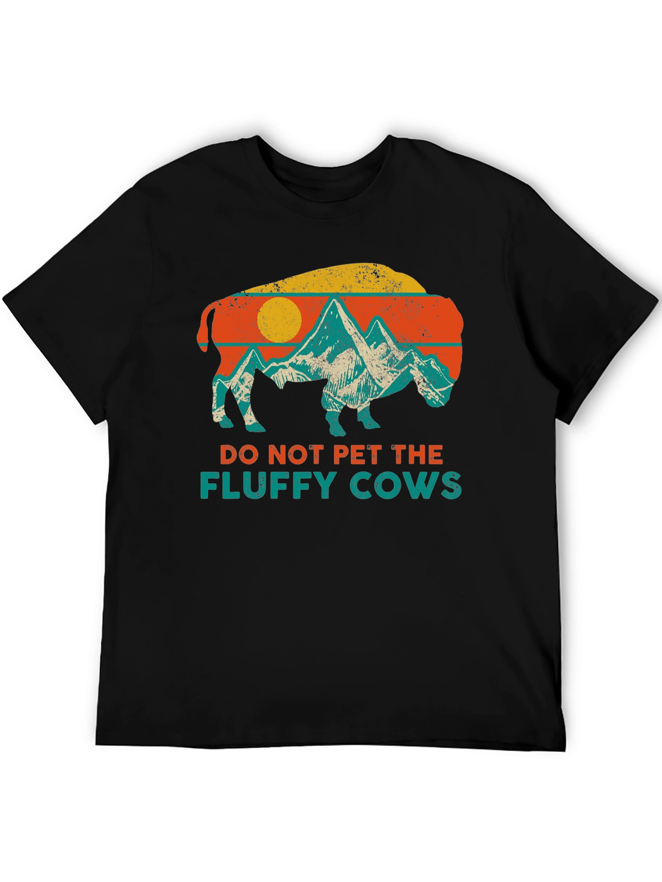 Do Not Pet The Fluffy Cows Graphic T-Shirt