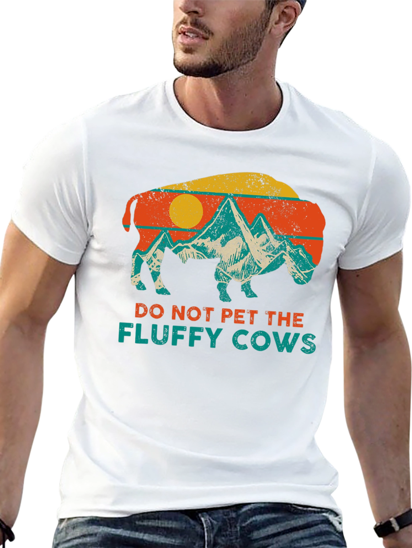 Do Not Pet The Fluffy Cows Graphic T-Shirt