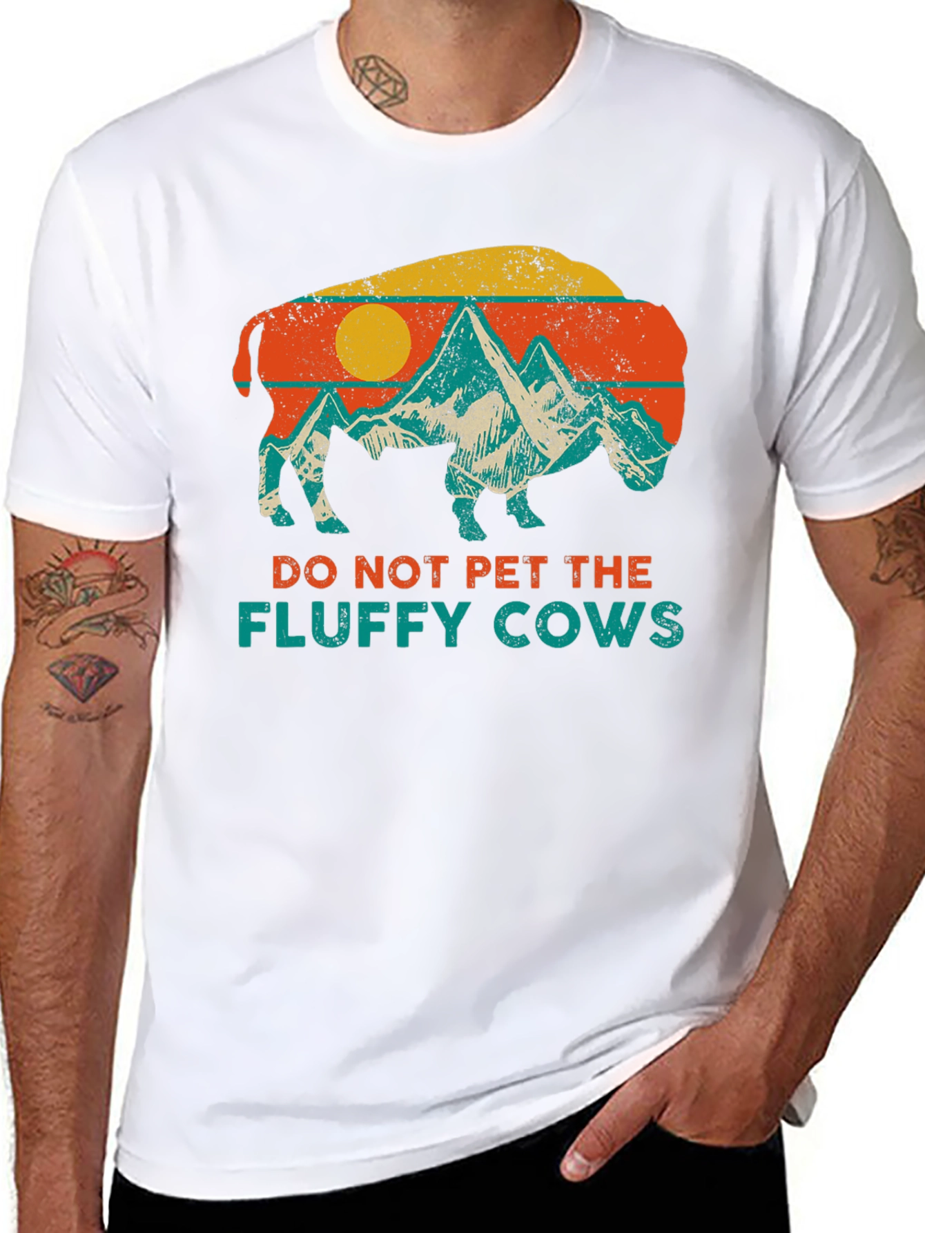 Do Not Pet The Fluffy Cows Graphic T-Shirt