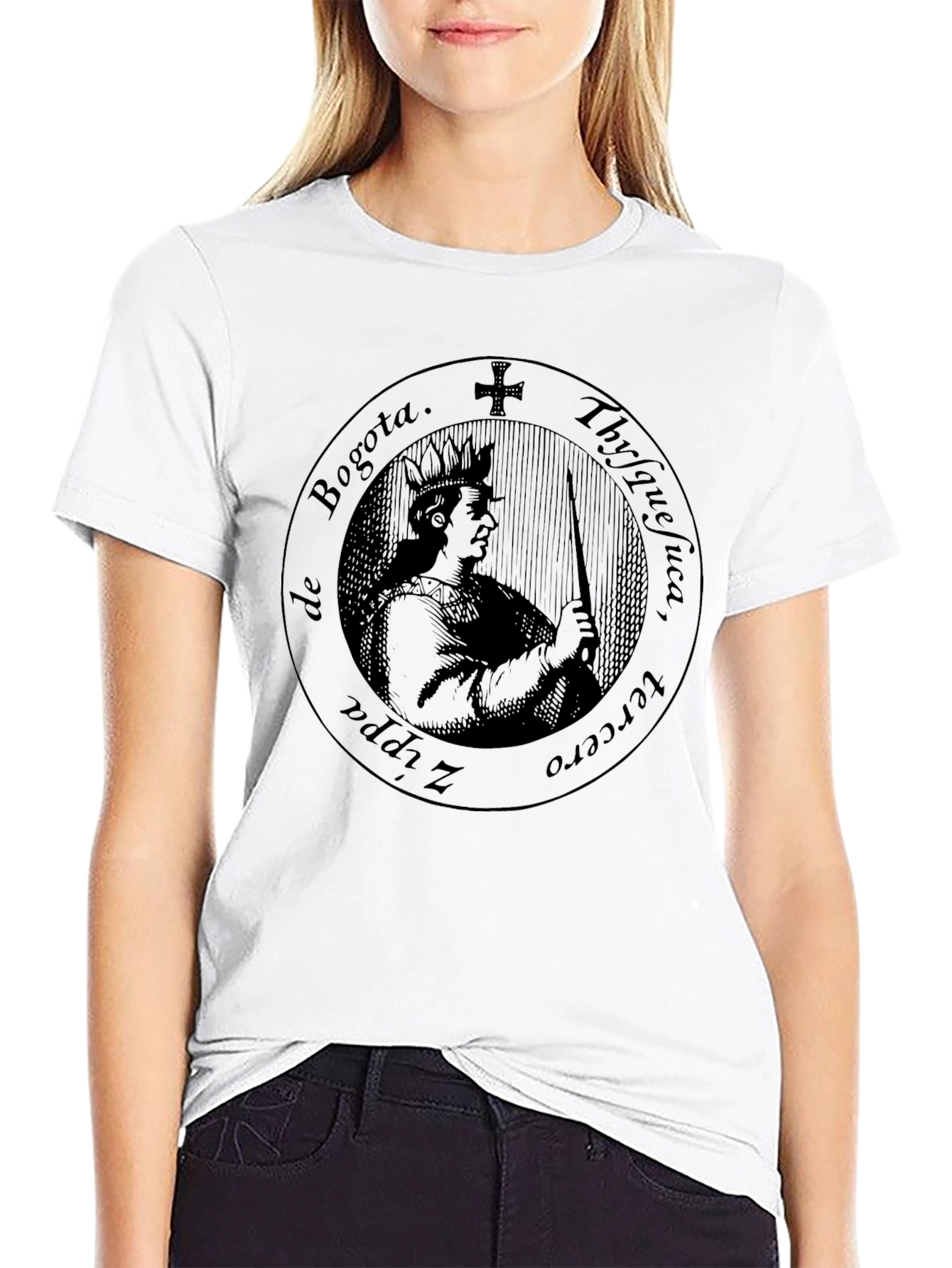 Bogota Zipa III Black Graphic T-Shirt