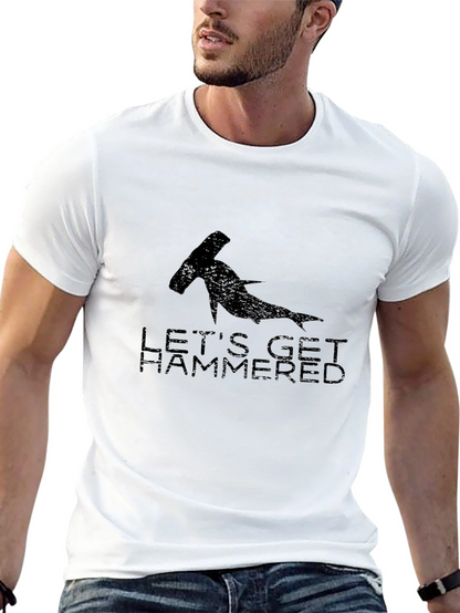 Lets Get Hammered T-Shirt - Hammerhead Shark Graphic