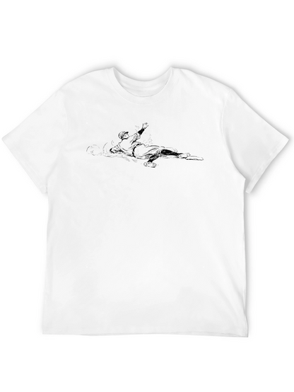 Baseball Player Graphic Tee - Black