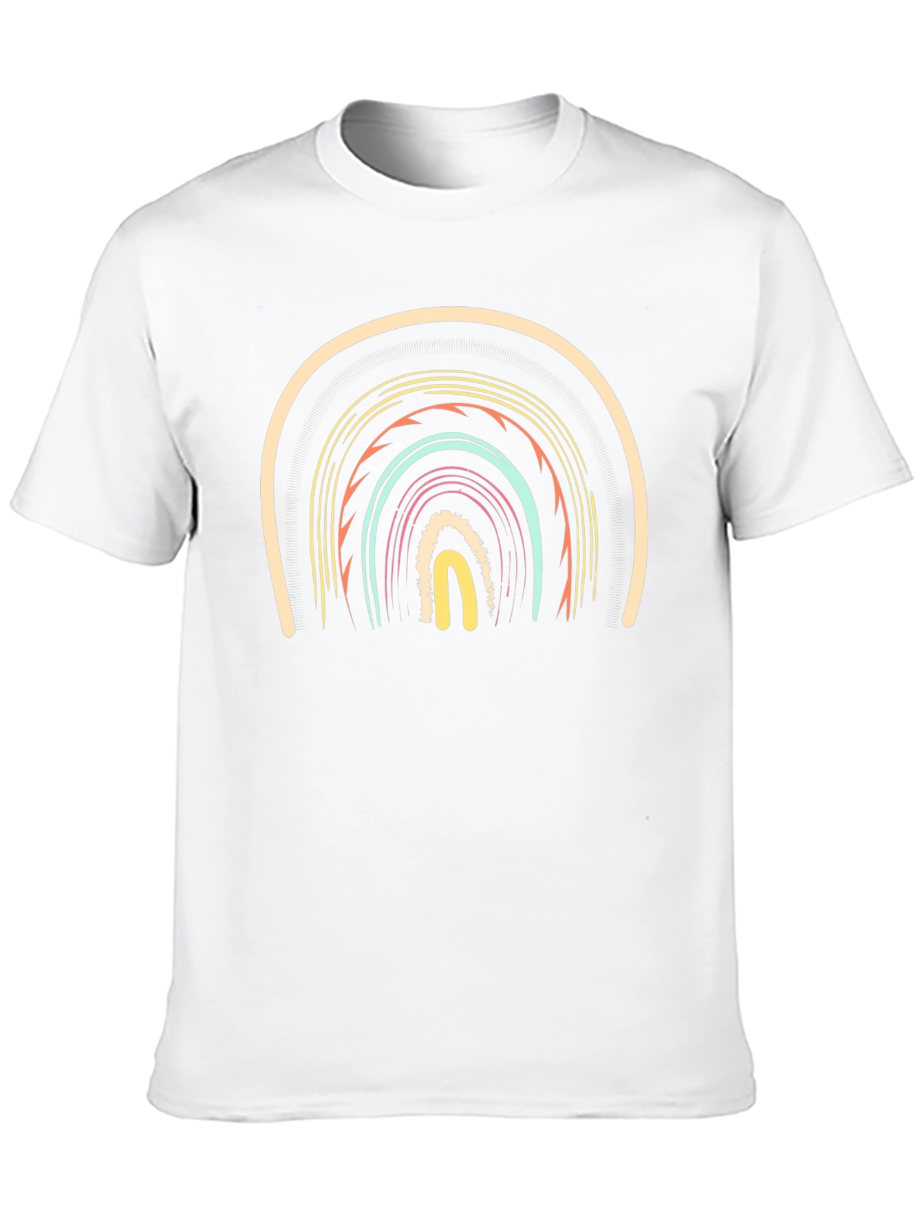 Retro Rainbow Graphic Black T-Shirt