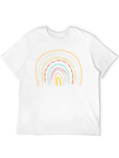 Retro Rainbow Graphic Black T-Shirt