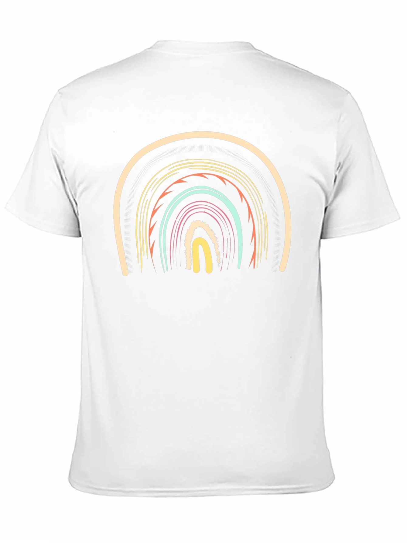 Retro Rainbow Graphic Black T-Shirt