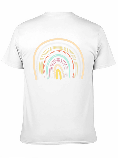 Retro Rainbow Graphic Black T-Shirt
