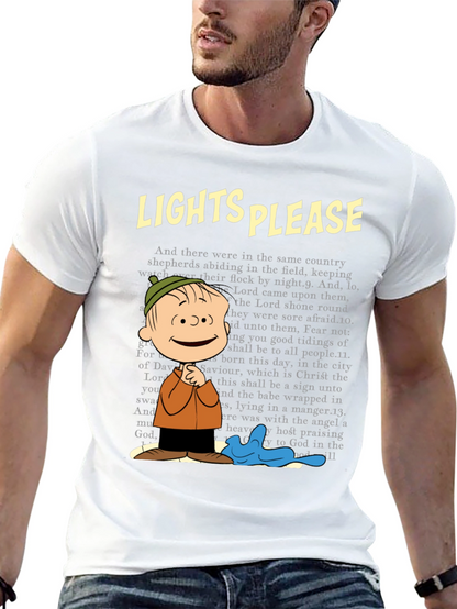 Lights Please Linus T-Shirt - Christmas Carol Tee