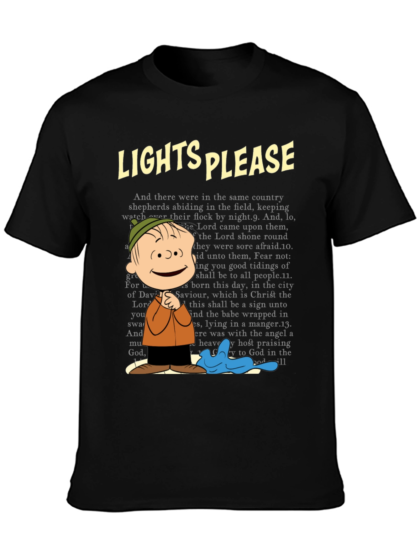 Lights Please Linus T-Shirt - Christmas Carol Tee