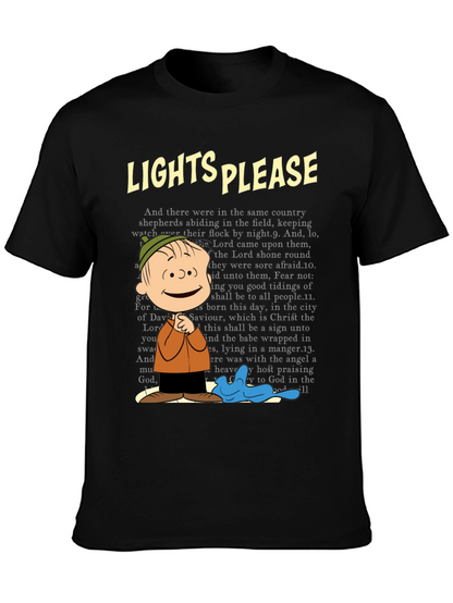 Lights Please Linus T-Shirt - Christmas Carol Tee