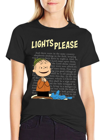 Lights Please Linus T-Shirt - Christmas Carol Tee