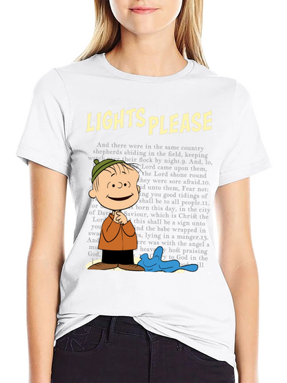 Lights Please Linus T-Shirt - Christmas Carol Tee