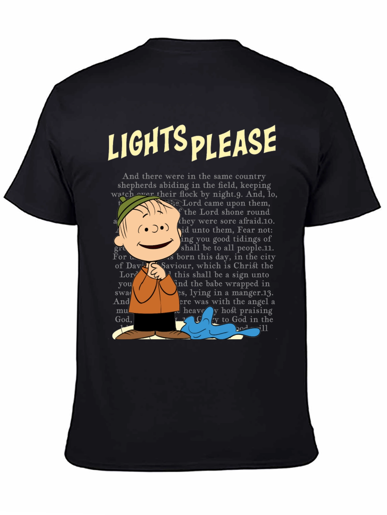 Lights Please Linus T-Shirt - Christmas Carol Tee