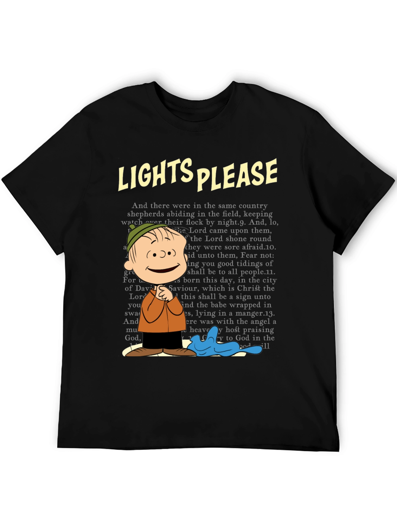 Lights Please Linus T-Shirt - Christmas Carol Tee
