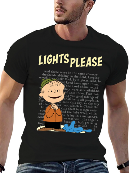 Lights Please Linus T-Shirt - Christmas Carol Tee