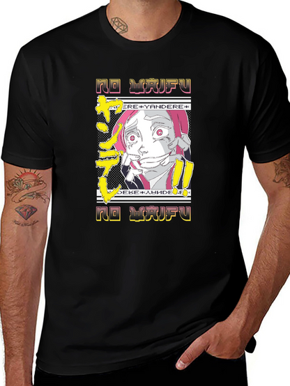 No Waifu Yandere Anime Graphic Tee