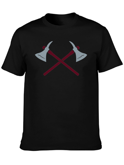 Crossed Axes Graphic Tee - Black