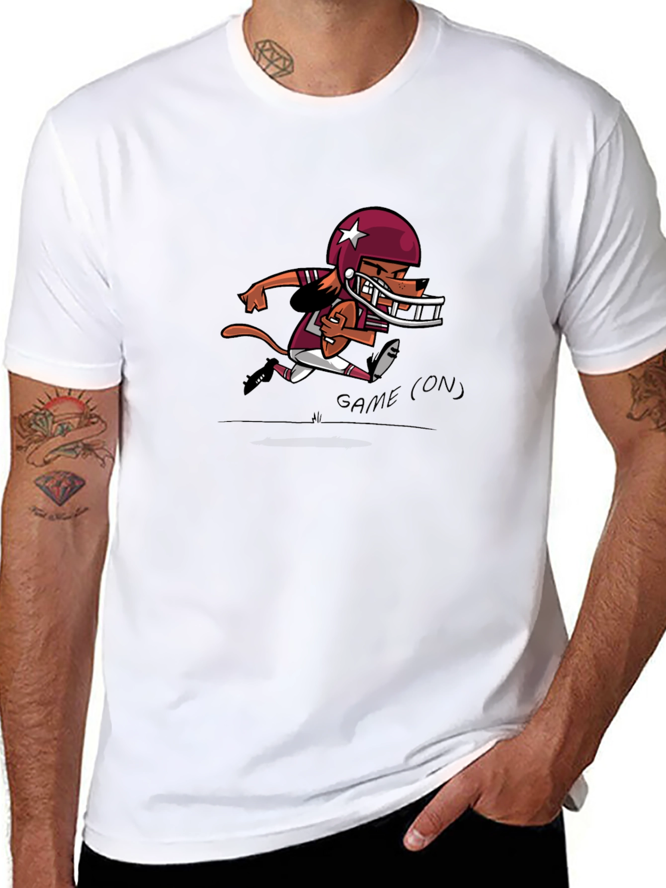 Dog Football Player T-Shirt